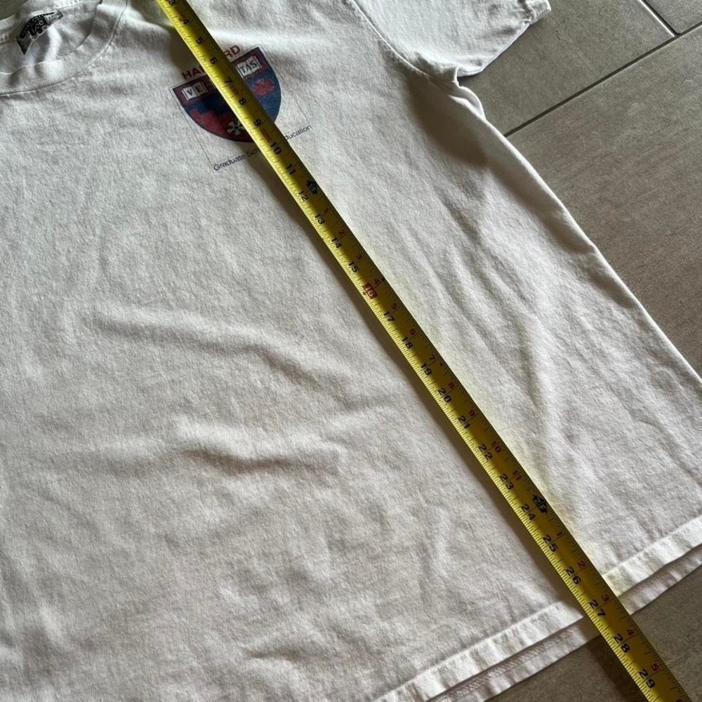 Vintage 90s pocket logo Harvard University white cotton t-shirt - Picture 6 of 8